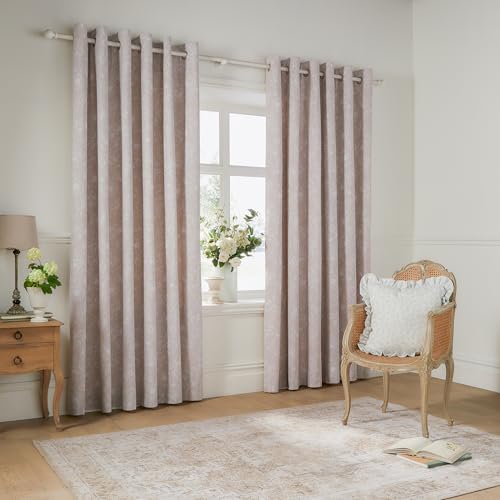 furn. Wylder Bella Eyelet Curtain Pair – 100% Cotton... - Maison & Cuisine Amazon Royaume-Uni à 24.39€