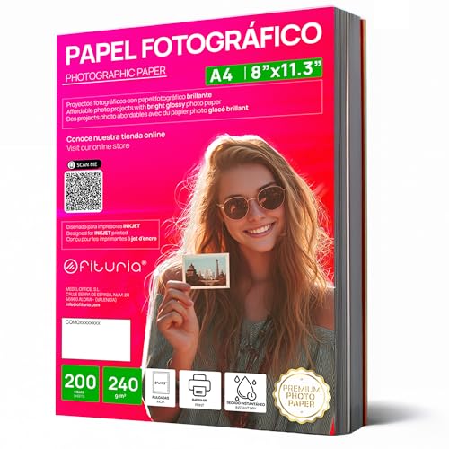 OFITURIA Carta Fotografica A4 Lucida – Alta Risoluzione... - Nouvelle promo Amazon à 24.71€