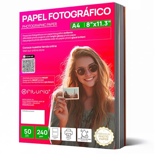 OFITURIA Carta Fotografica A4 Lucida – Alta Risoluzione... - Maison & Cuisine en promo à 13.39€