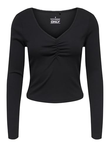 ONLY Onlbetty Life L/S Scallop V-Neck CC Jrs, Negro, S... - Home & Kitchen Amazon Spain à 15.20€