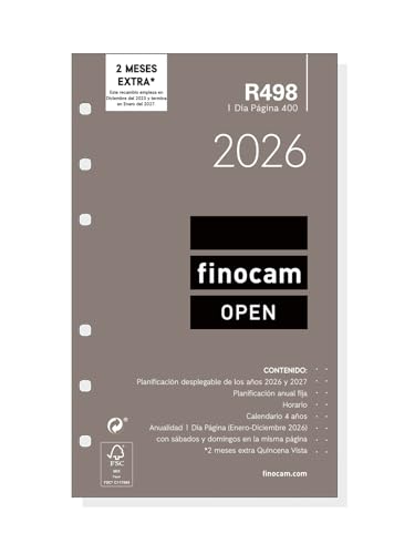 Finocam Jahreseinlage, Open 2026, 1 Tag Seite, Januar 2026... - Maison & Cuisine Amazon Allemagne à 8.86€