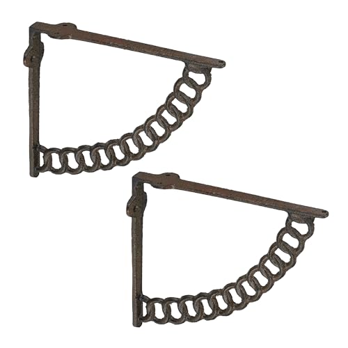 Relaxdays Shelf Brackets, Set of 4, Cast Iron, Supports... - Sports & Fitness en promo à 10.82€