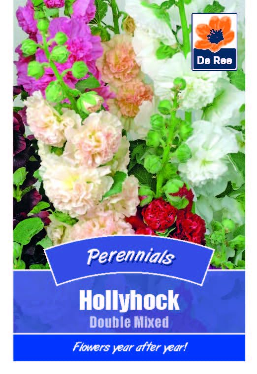 Hollyhock Double Mixed Perennials - 40 Seeds Flower Plant... - Jardin & Extérieur en promo à 1.99€