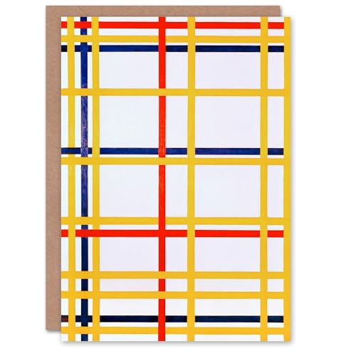 Artery8 Piet Mondrian Art Card New York City I Geometric... - Auto & Moto en promo à 1.97€