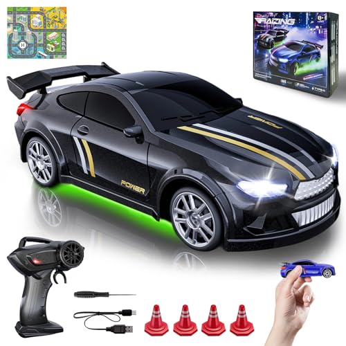 Mini Drift Car 1/64, Fernlenkauto mit LED-Beleuchtung & 2... - Jouets & Jeux Amazon Allemagne à 32.99€