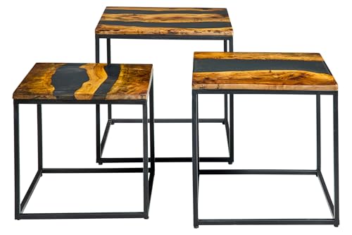 RESIN - TABLES SET 1/3 EBANY - Réduction -75% à 437.94€