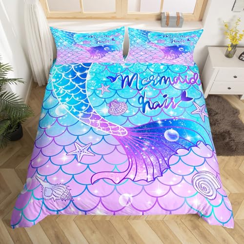 Homemissing Sirena Bambini Copripiumino 140 x 200 cm Blu... - Beauty & Fragrances Amazon Italy à 19.73€