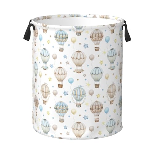 Jbofyee Cute Hot Air Balloon Stars Laundry Hamper Bag With... - Maison & Cuisine en promo à 2.59€