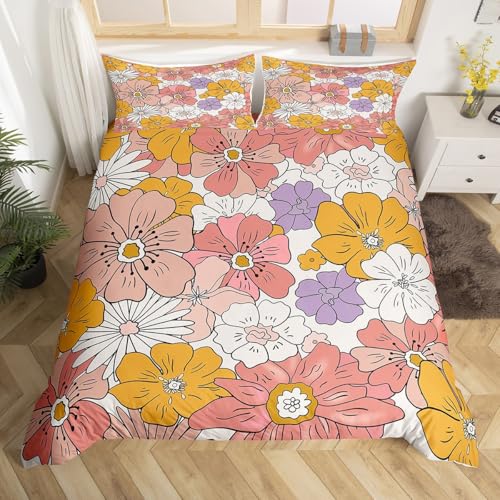 Homemissing Groovy Blumen Bettwäsche 60s 70s 80s Blumen... - Maison & Cuisine Amazon Allemagne à 18.12€
