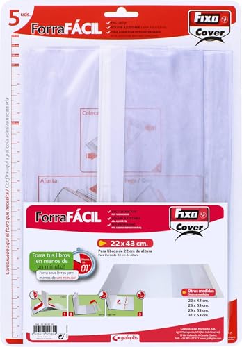 Fixo Cover - Lot de 5 pochettes de livres réglables avec... - Sports & Fitness Amazon France à 4.01€