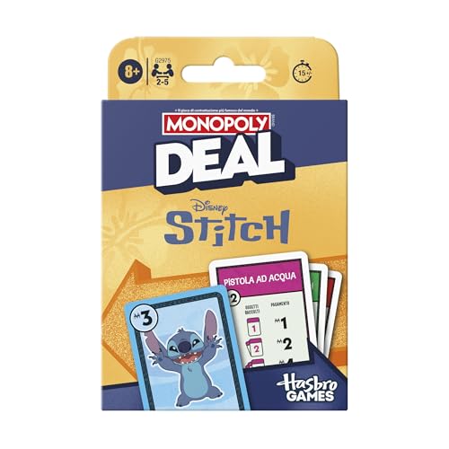 Gioco di carte Monopoly Deal: Disney Stitch Edition... - Jouets & Jeux Amazon Italie à 4.20€