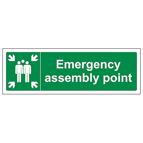V Safety Emergency Assembly Point - Landscape 300 x 100 mm... - Home & Kitchen Amazon UK à 2.50€
