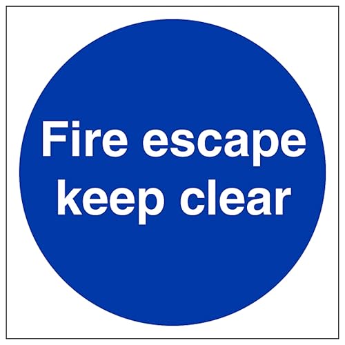 V Safety Fire Escape Keep Clear 200 x 200 mm - 2mm Rigid... - Maison & Cuisine en promo à 1.94€