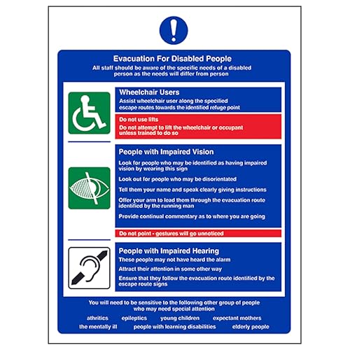 V Safety Evacuation For Disabled People - Portrait 200 x... - Maison & Cuisine en promo à 2.54€