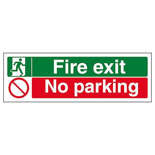 V Safety Fire Exit/No Parking 450 x 150 mm - 1mm Rigid... - Home & Kitchen Amazon UK à 2.42€
