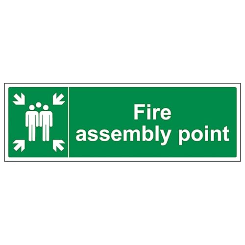 V Safety Fire Assembly Point - Landscape 300 x 100 mm - 3mm... - Maison & Cuisine Amazon Royaume-Uni à 1.97€