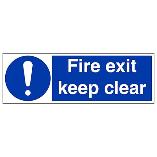 V Safety Fire Exit Keep Clear - Landscape 300 x 100 mm... - Maison & Cuisine Amazon Royaume-Uni à 2.29€
