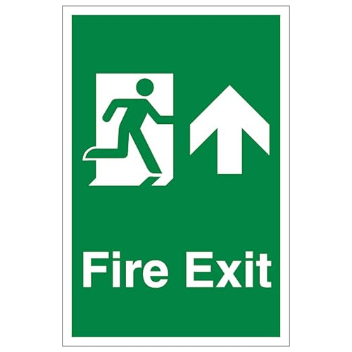 V Safety Fire Exit Arrow Up - Portrait 210 x 297 mm (A4)... - Maison & Cuisine Amazon Royaume-Uni à 2.30€