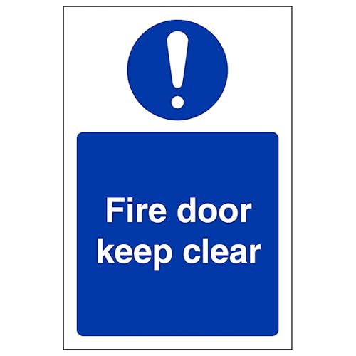 V Safety Fire Door Keep Clear - Portrait 100 x 150 mm - 2mm... - Maison & Cuisine en promo à 1.10€