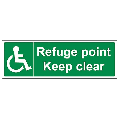 V Safety Refuge Point Keep Clear - Landscape 450 x 150 mm... - Nouvelle promo Amazon à 2.52€