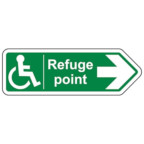 V Safety Refuge Point Arrow Right - Shaped Sign 450 x 150... - Home & Kitchen Amazon UK à 2.60€