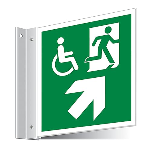 V Safety Fire Exit WChair Up Right/Left Corridor Sign 150 x... - Home & Kitchen Amazon UK à 1.80€