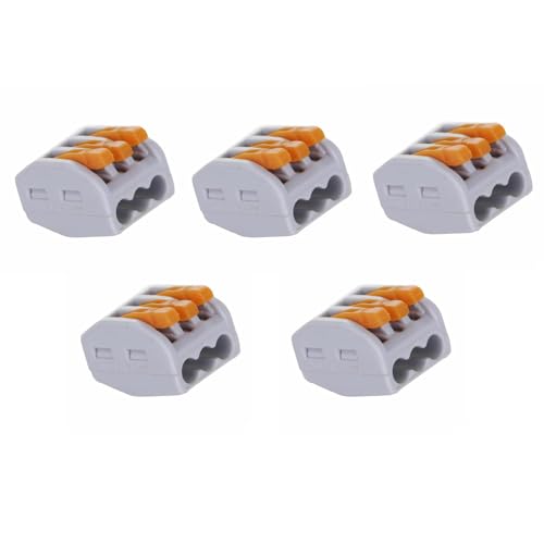 LEDSone Lever Nut Wire Connectors 3-port Compact Electrical... - Maison & Cuisine Amazon Royaume-Uni à 1.29€