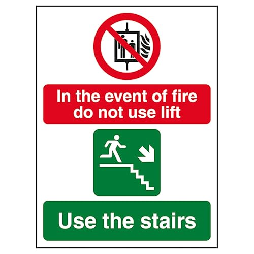 V Safety In The Event Of Fire Do Not Use Lift/Use The... - Home & Kitchen Amazon UK à 1.97€