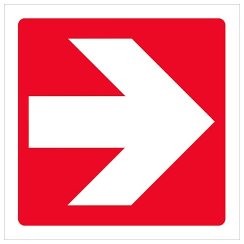 V Safety Red Straight Arrow - Square 150 x 150 mm - 2mm... - Home & Kitchen Amazon UK à 1.72€