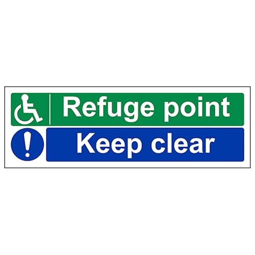 V Safety Refuge Point/Keep Clear - Landscape 300 x 100 mm... - Maison & Cuisine Amazon Royaume-Uni à 1.94€