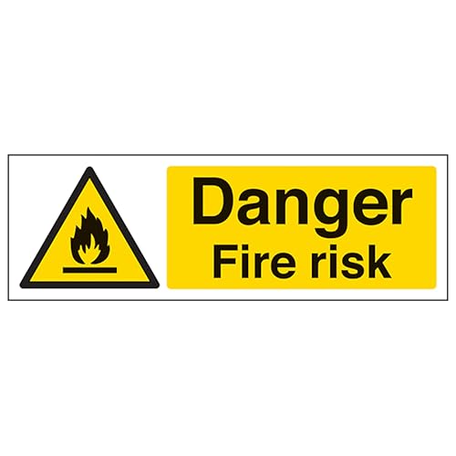 V Safety Danger Fire Risk - Landscape 300 x 100 mm - Self... - Maison & Cuisine Amazon Royaume-Uni à 1.64€