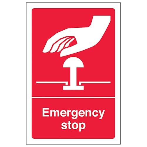 V Safety Emergency Stop - Red 200 x 300 mm - 2mm... - Maison & Cuisine Amazon Royaume-Uni à 2.97€