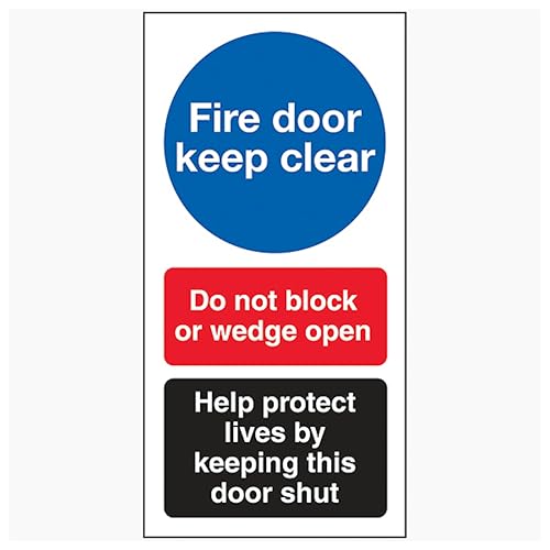 V Safety Fire Door Keep Clear/Do Not Block/Help Protect... - Maison & Cuisine Amazon Royaume-Uni à 1.20€