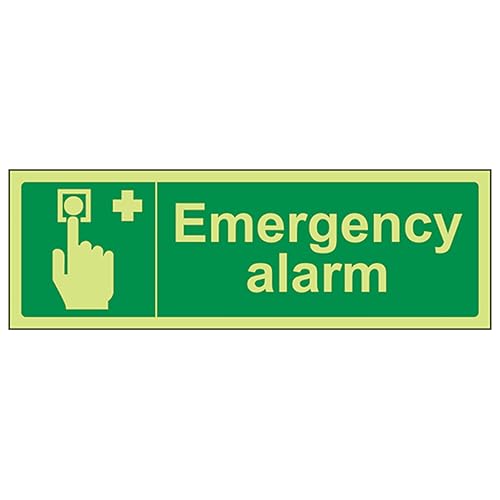 V Safety GITD Emergency Alarm - Landscape 300 x 100 mm... - Home & Kitchen Amazon UK à 2.21€
