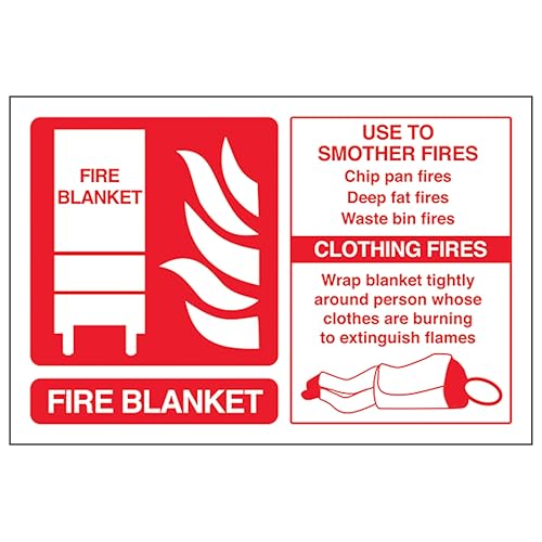 V Safety Fire Blanket - Landscape 200 x 150 mm - Self... - Home & Kitchen Amazon UK à 1.96€