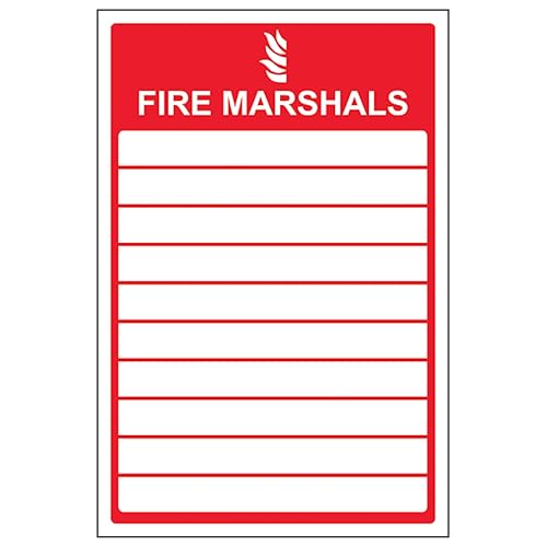 V Safety Fire Marshals - Portrait 200 x 300mm - 2mm Rigid... - Maison & Cuisine en promo à 2.39€