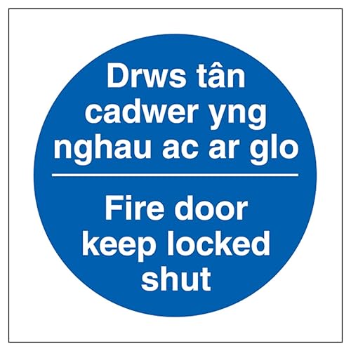 V Safety Welsh/English - Fire Door Keep Locked Shut 200 x... - Maison & Cuisine Amazon Royaume-Uni à 1.93€