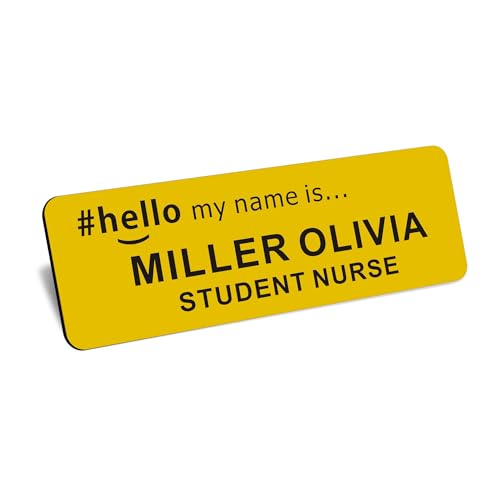 Personalised Name Badges Custom Name Badges for Work Laser... - Auto & Moto Amazon Royaume-Uni à 1.99€