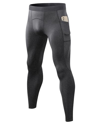 Yuerlian Grey Compression Legging for Men Quick Dry Gym... - Sports & Fitness Amazon Royaume-Uni à 2.39€