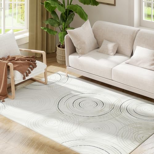 HOMCOM Modern Area Rug, Swirl Pattern Machine Washable Rug... - Amazon Royaume-Uni à 19.99€