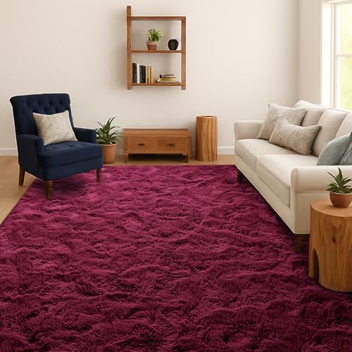 SOANNY Hochflor Extra Große Wohnzimmer Teppich, Einfarbig... - Maison & Cuisine Amazon Allemagne à 58.51€