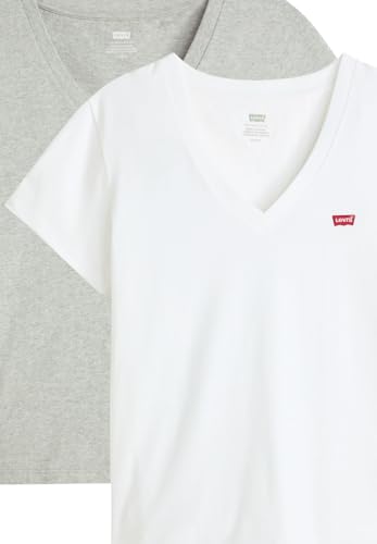 Levi's 2 Paquetes Vneck Tees 2 Pack V Neck W - Amazon Espagne à 25.65€