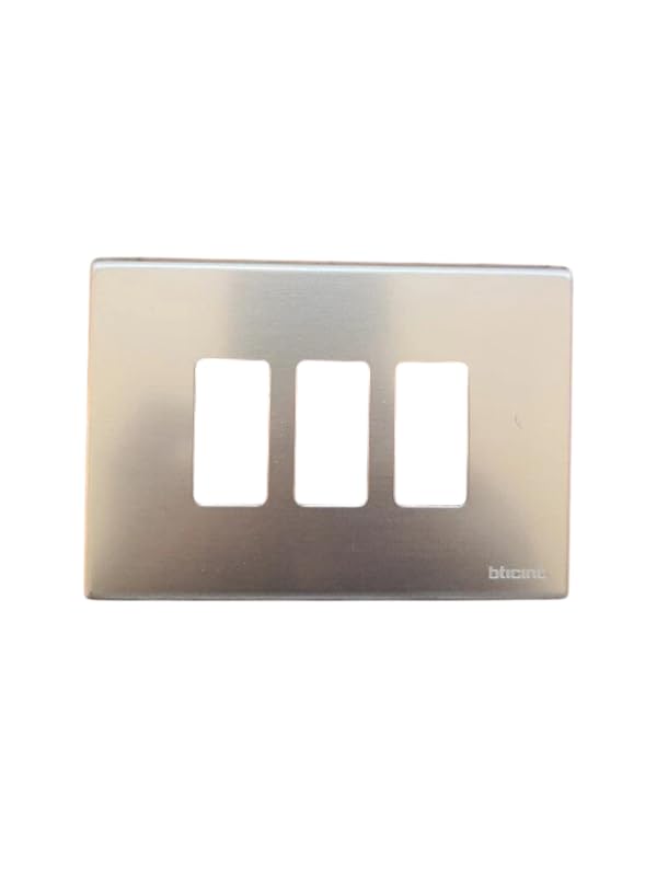 Placca in alluminio OXIDAL 3 fori Bticino Magic art. 503/13X - Fournitures Bureau Amazon Italie à 2.74€