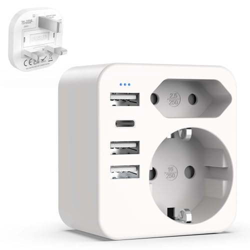 Adattatore Presa Inglese Hoppac 6 in1,Carica 6 Dispositivi... - High-Tech & Électronique Amazon Italie à 18.99€