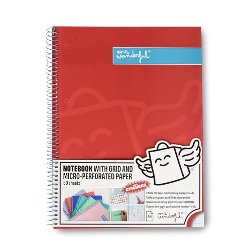 Mr. Wonderful - Cahier rouge A4 - Grille et feuilles... - Garden & Outdoor Amazon France à 3.67€