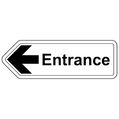 V Safety Entrance Arrow Left - Shaped Sign 300 x 100 mm... - Maison & Cuisine Amazon Royaume-Uni à 2.00€