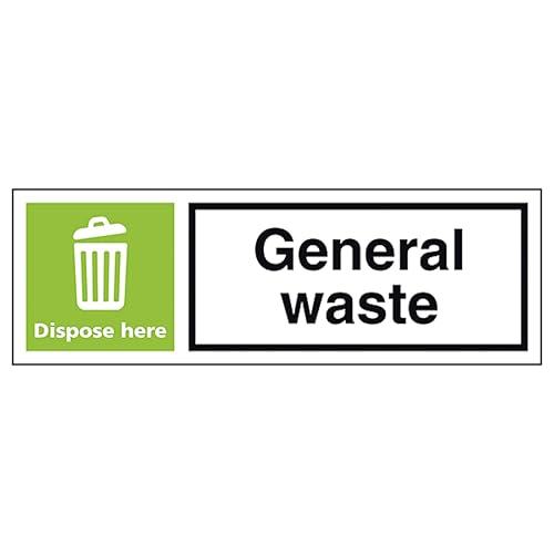 V Safety General Waste Dispose Here - Landscape 300 x 100... - Maison & Cuisine Amazon Royaume-Uni à 2.17€