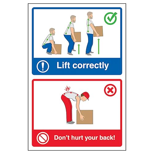 V Safety Lift Correctly/Don't Hurt Your Back! Posters 200 x... - Fournitures Bureau Amazon Royaume-Uni à 2.57€