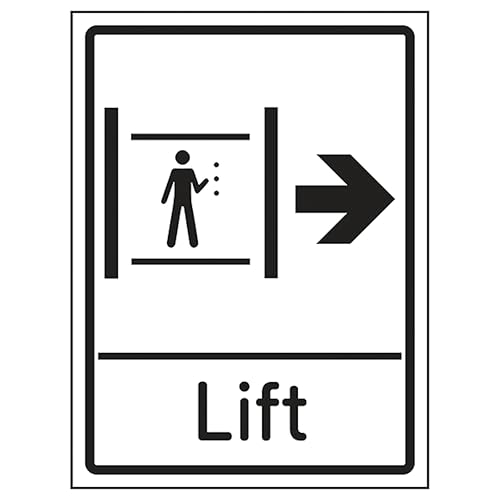 V Safety Lift Arrow Right 150 x 200mm - 2mm Rigid Plastic... - Maison & Cuisine en promo à 1.86€