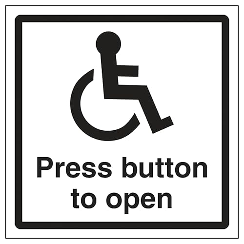 V Safety Disabled Press Button To Open 150 x 150 mm - 2mm... - Maison & Cuisine en promo à 1.80€